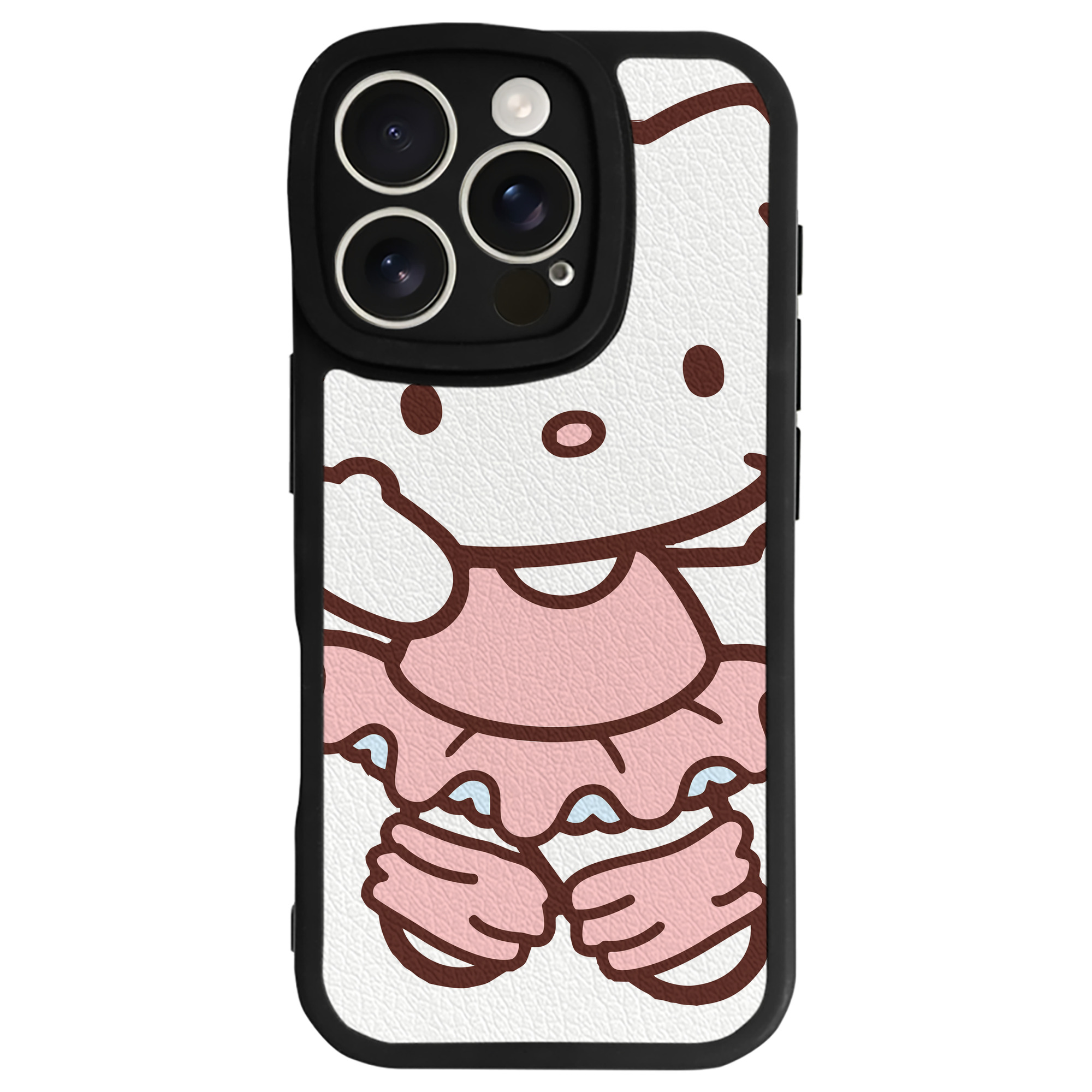 （画像用） Hello Kitty ハローキティ 【iPhone 16シリーズ対応】シリコンスマホケース（レザー調） 材質：シリコン